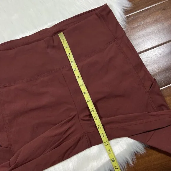 Athleta Women's Size 16 Cognac Brown Trekkie Hybrid Crop Tight Pants 446615 - Picture 5 of 10